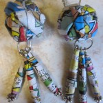 Orecchini ecologici con carta di Topolino